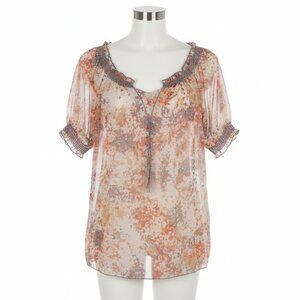 Quintessential Cottagecore Sheer Floral Fairycore Top Size medium